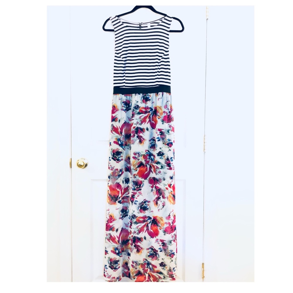 NWT Pretty Striped and Floral Maxi